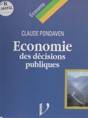 cover image of Économie des décisions publiques